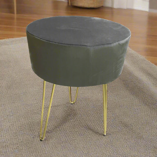 Metallic Stool with Extra Soft Cushioning - Enhance any room with its luxurious presence!