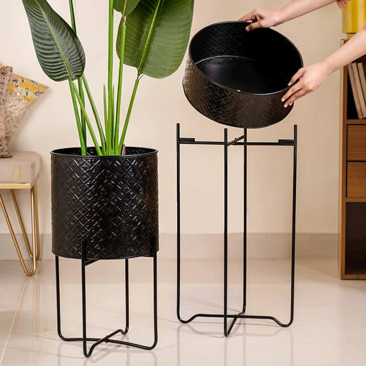 Floor Planter with Stand ( set of 2)