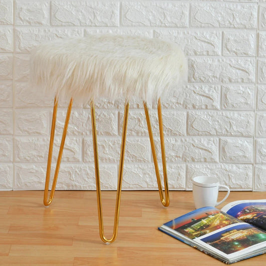 Modern Fur Stool - Comfy and Cozy