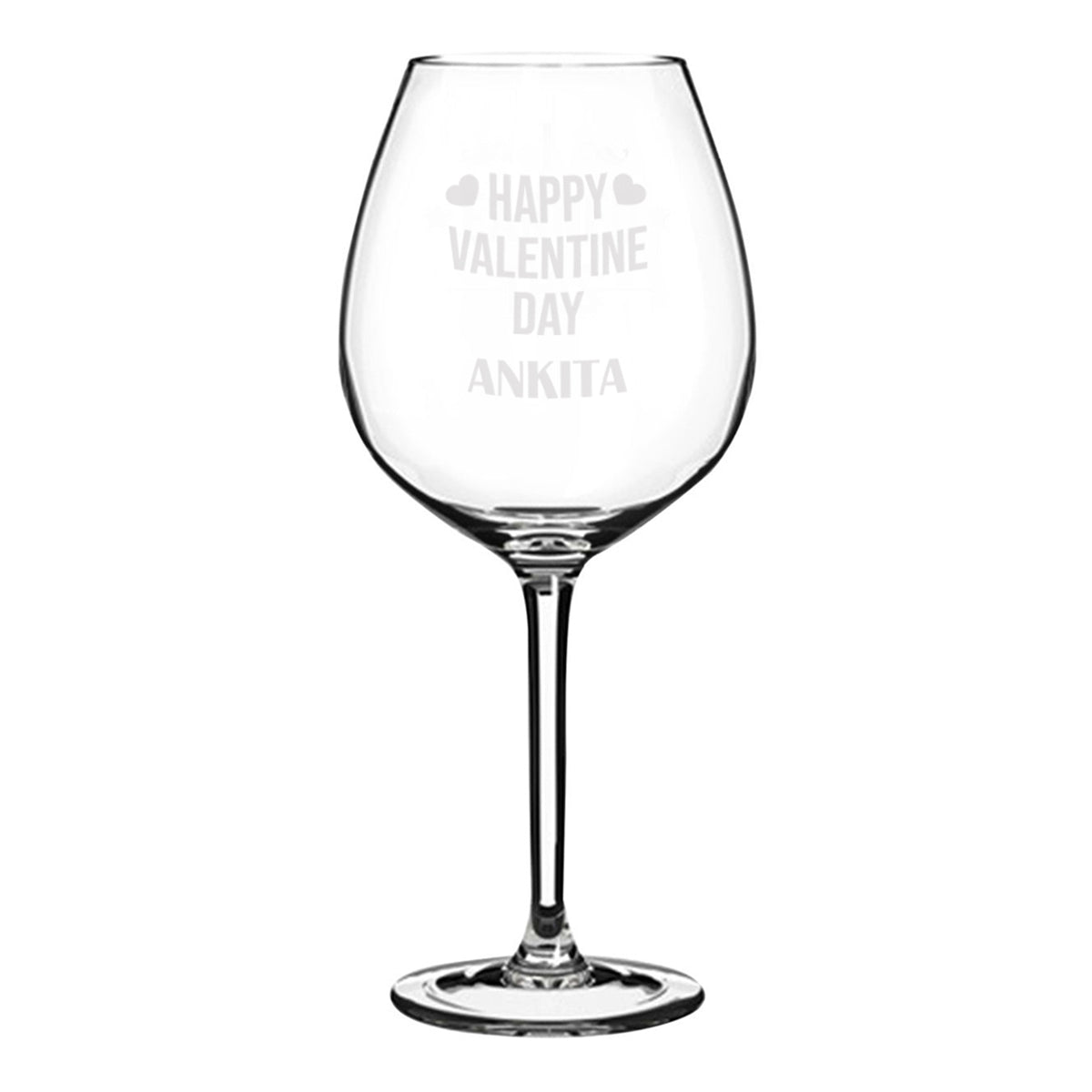 Personalised Sand Carved Wine Glass - Set of 2