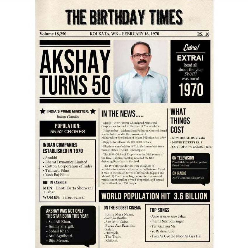 Newspaper-Birthday Times