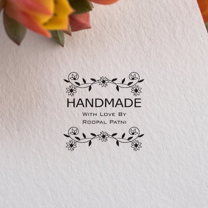 Handmade with Love By - Name Stamp