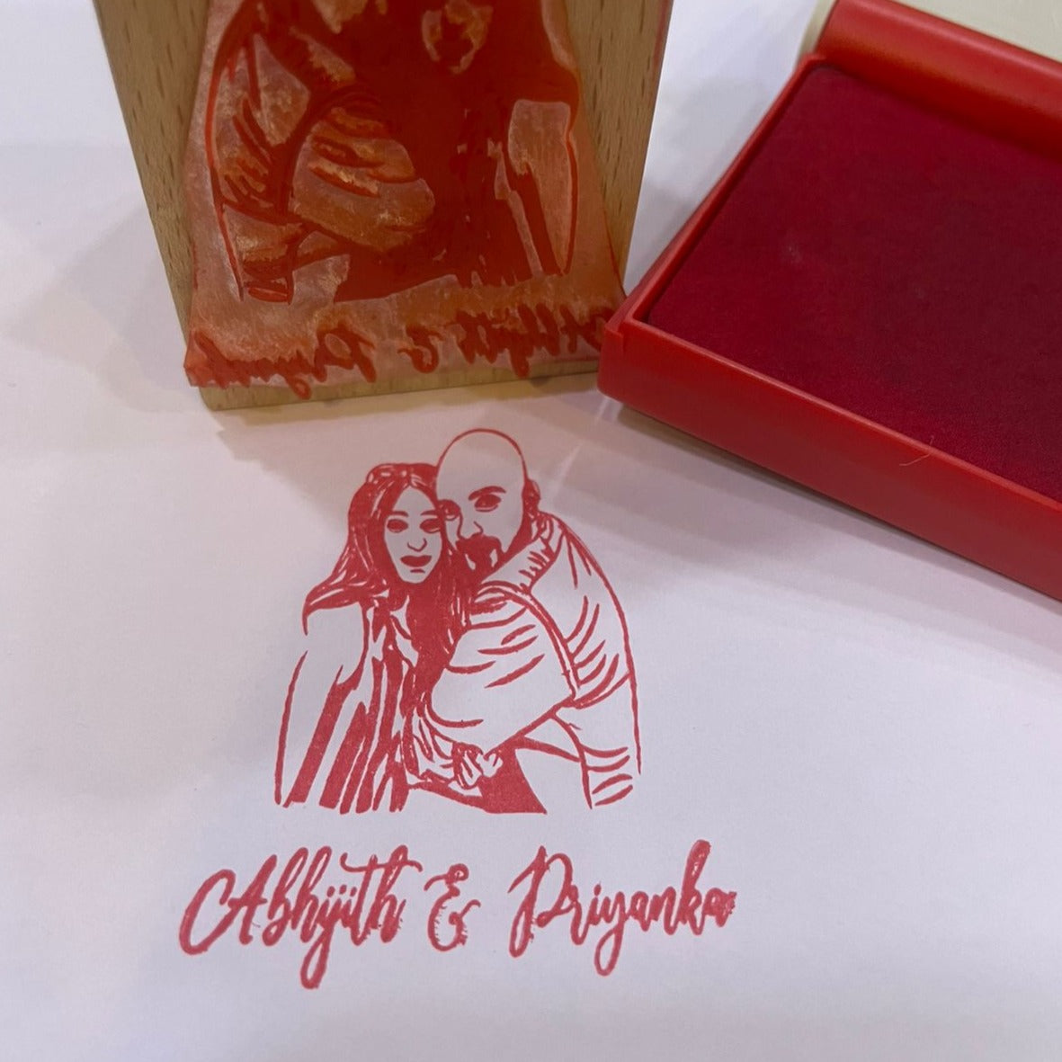 Couple Photo Stamp- Multiuse Ink Stamps!