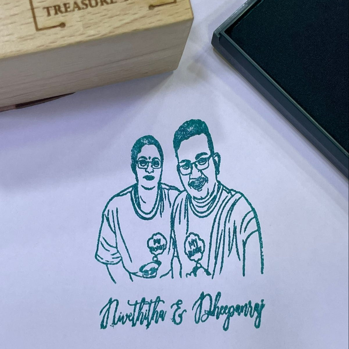 Couple Photo Stamp- Multiuse Ink Stamps!