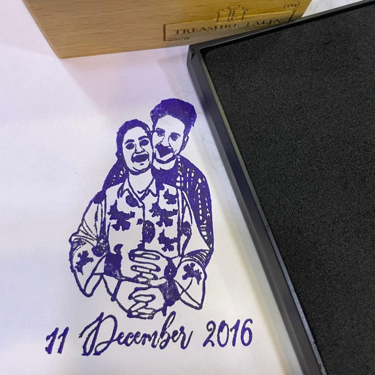 Couple Photo Stamp- Multiuse Ink Stamps!